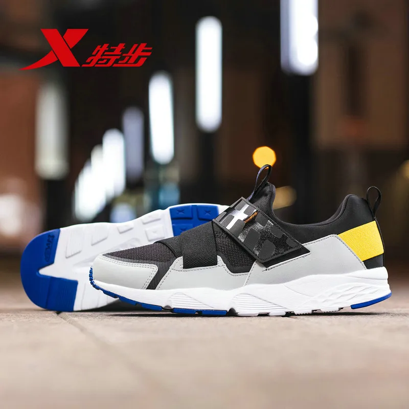 

981119392917 xtep men's shoes sports shoes 2019 new lightweight breathable casual shoes tide Hook & Loop running shoes