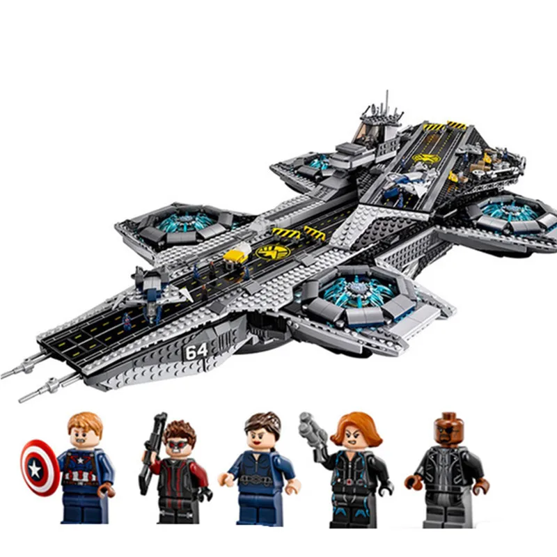 

3057pcs Diy Building Blocks Marvel Super Heroes Figures The Shield Helicarrier Avengers Infinity Compatible with Legoingly Toys