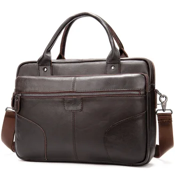 

Black Leather Laptop Bag for Men Men's Genuine Leather Bag Men's Shoulder Bag Male Messenger Crossbody Bags Men Briefcase Tote