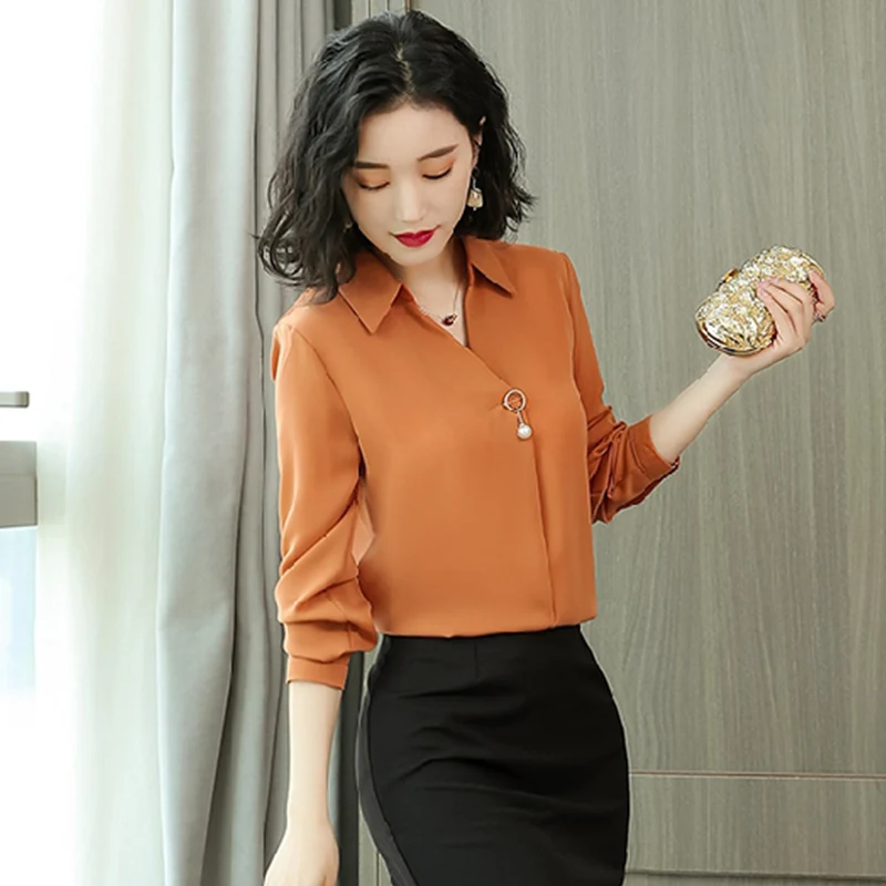 New Autumn Spring Womens Tops and Blouses Ladies Long Sleeve 2018 Shirts Casual Chiffon Blouse Work Wear Office Blusas Femininas