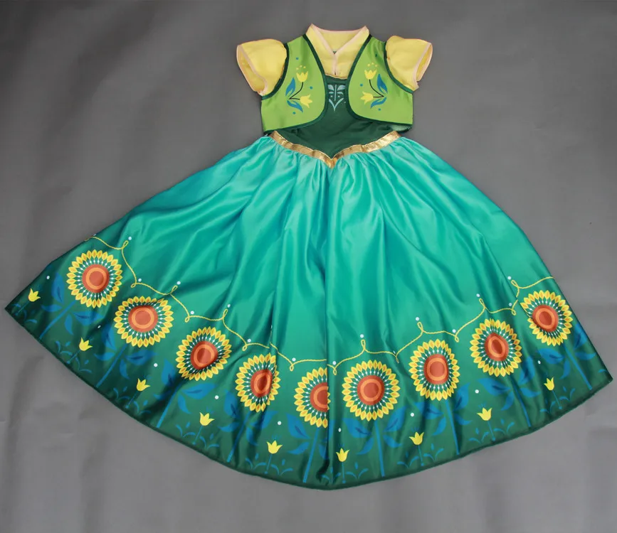 Girl Cinderella Princess Full Dress Frozen Fever Kids Clothing Party Wedding Girl Cinderella Princess Full Dress Frozen Fever Kids Clothing Party Wedding