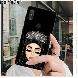 Image 2 - MaiYaCa Hồi Giáo Hồi Giáo Gril Mắt Đen Vỏ Mềm Bao Bọc Điện Thoại Cho Xiaomi Redmi 5 5Plus Note4 4X Note5 6A mi 6 Mix2 Mix2S