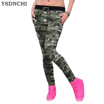 

YSDNCHI Women Leisure Jegging Pants High Quality Women Leggings High Elastic Skinny Camouflage Legging Spring Summer Slimming
