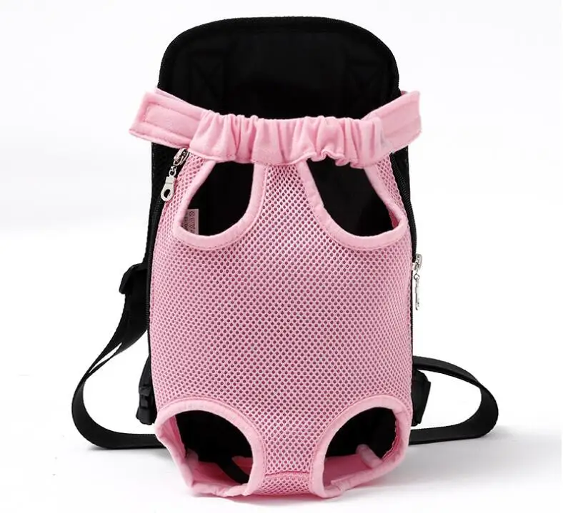 Рюкзак для собак, нагрудный кенгуру, сумка для домашних животных, рюкзак для собак с двойным плечом, сумка для домашних животных, рюкзак - Цвет: pink