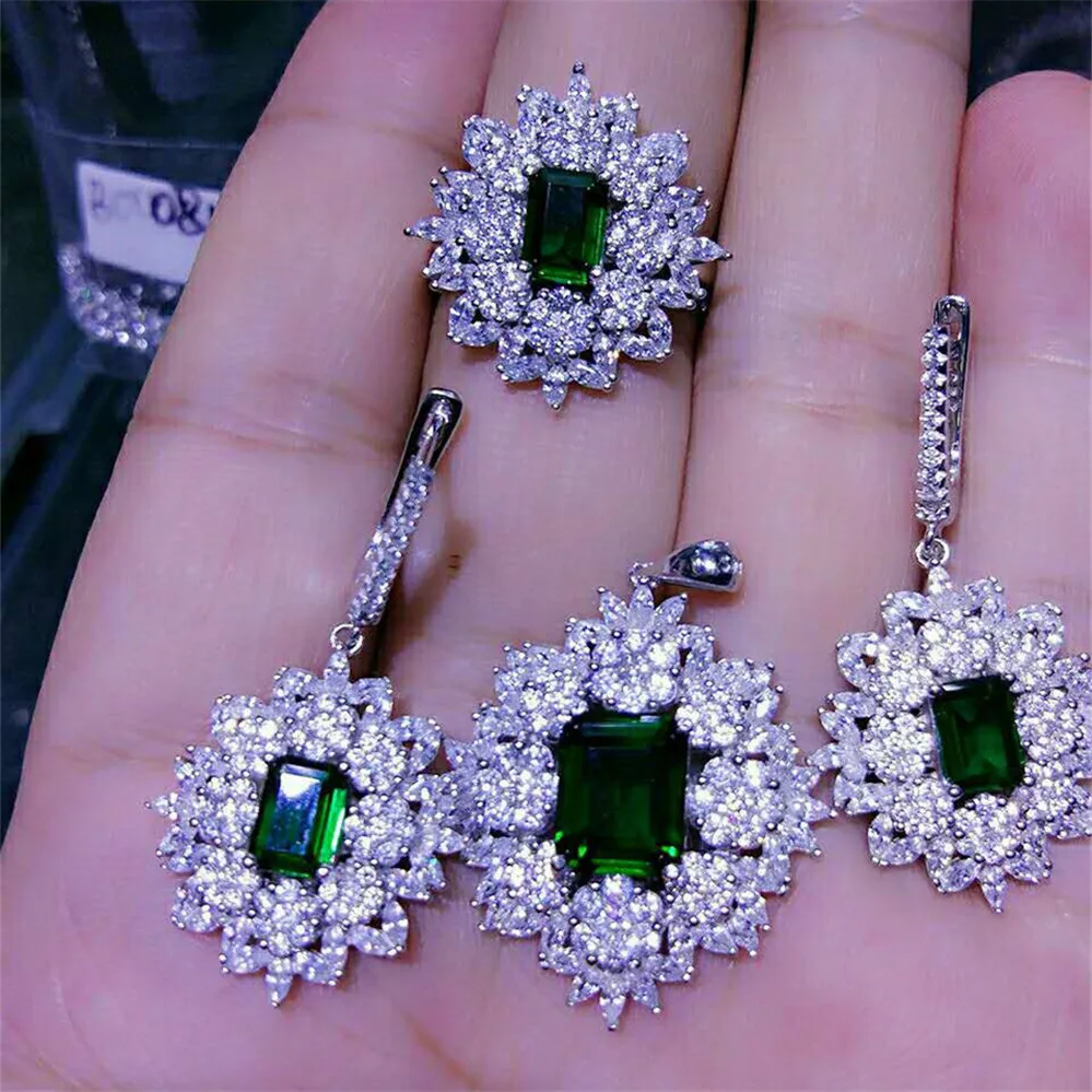 

CP91 Luxury Designer Fashion 925 Sterling Silver Jewelry Zirconia acc