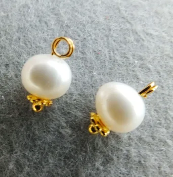 

7-8mm white AAA freshwater pearl beads earring findings!