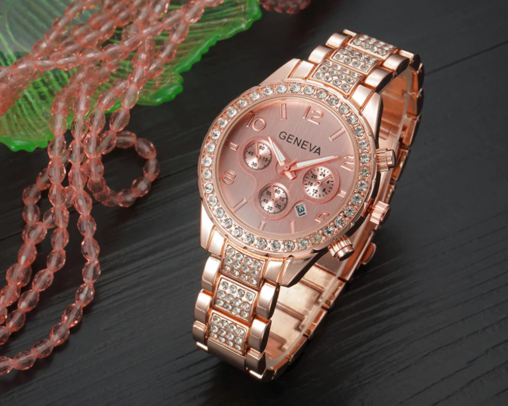 Branded Women Watches Top Brand Luxury 2017 Hot Sale relogio feminino Geneva Women Fashion Luxury Crystal Quartz Watch relojes(4)