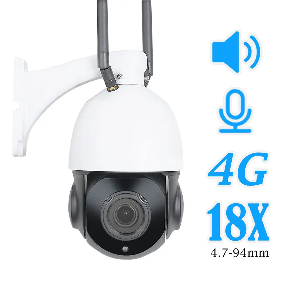 Беспроводная IP камера видеонаблюдения с зумом 4G 18X 1080P поддержка SD карты|Камеры