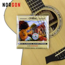 Алиса: безумие возвращается Классические гитарные струны 6-ой гитары Запчасти и аксессуары для музыкальных нейлоновая прокладка посеребренные Медь намотка из сплава AC106