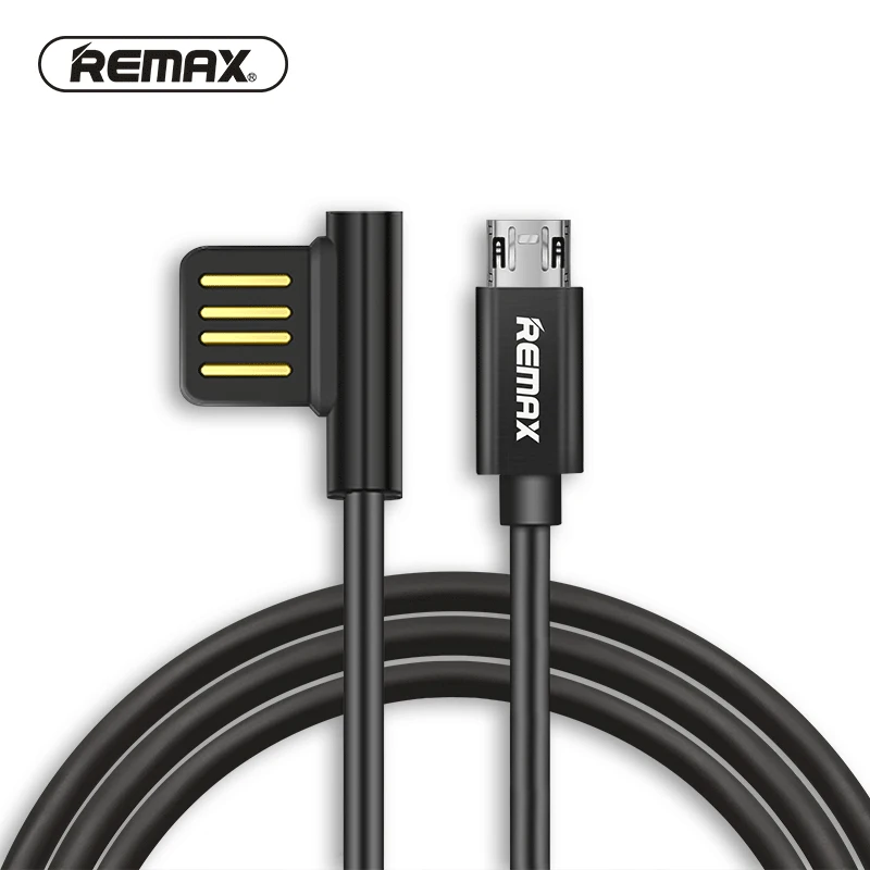 REMAX Dual Sided Micro USB Data Sync Cable 90 Degree plug 2.1 A fast