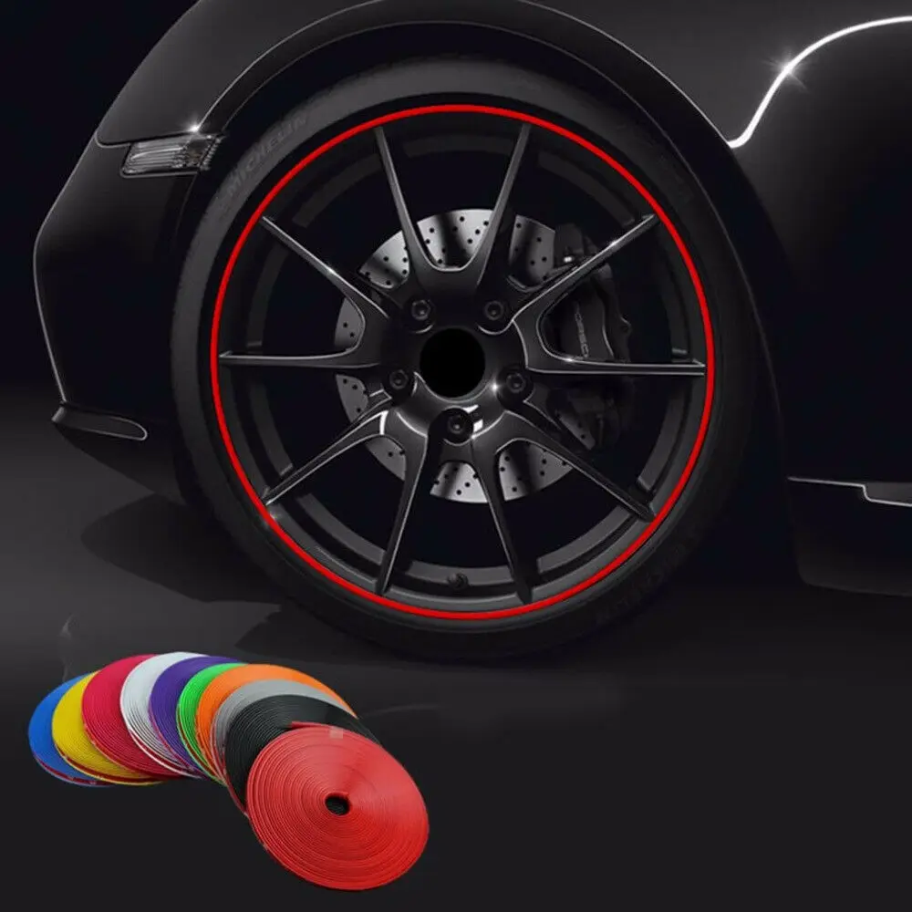 8 м красочный Pro протектор обода колеса для автомобиля сделать автомобиль прохладным