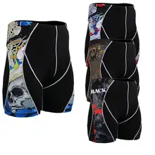 Лето Мужчины Спортивные Шорты Сжатия Кожи Tight Запуск Обучение ММА ТРЕНАЖЕРНЫЙ ЗАЛ Баскетбол Упругой Бодибилдинг Брюки Фитнес Шорты