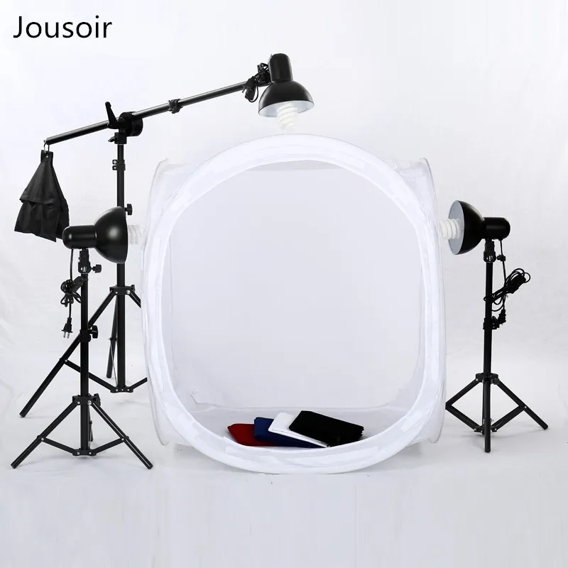 Аксессуары для фотостудии 135 Вт студийная фотостудия непрерывное освещение круглая мягкая коробка световая Съемка Палатка 4 фона+ 2*68 см световая подставка