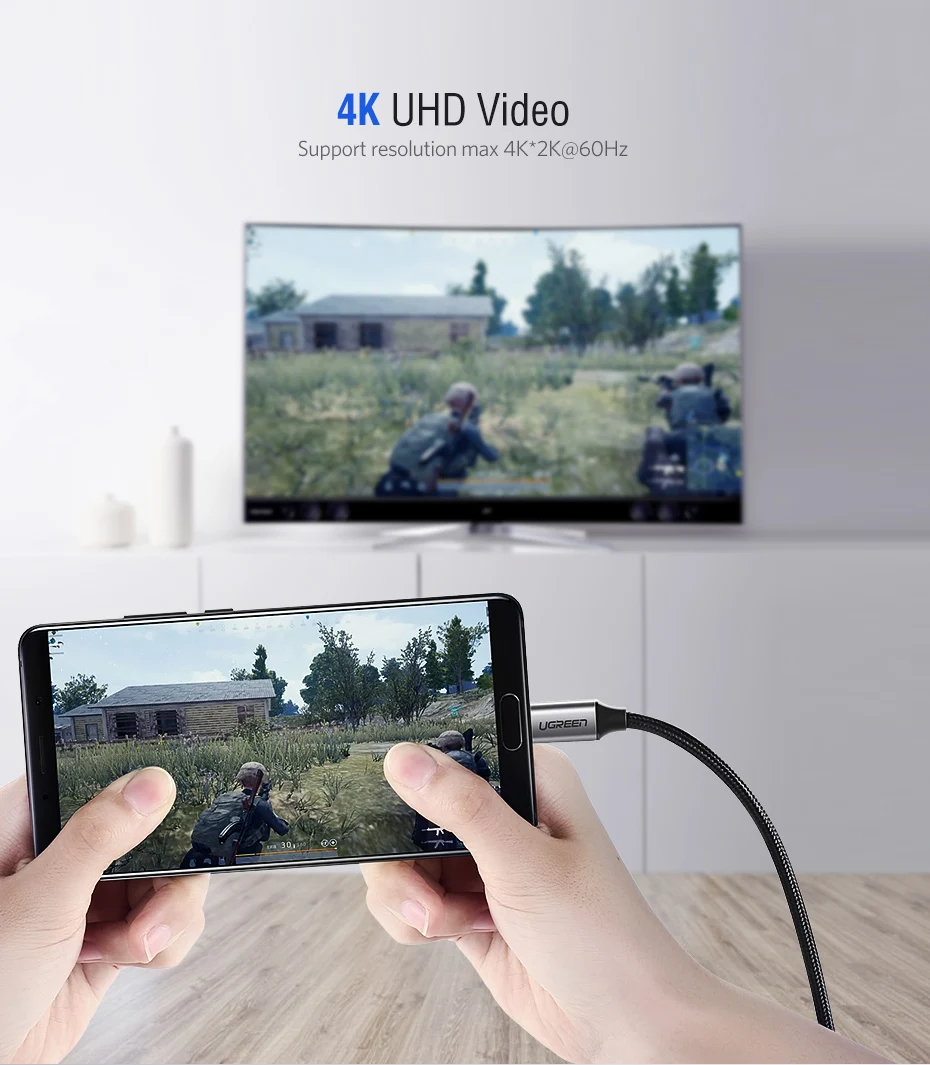 Кабель Ugreen USB C HDMI Type к Thunderbolt 3 для устройств адаптер поддержка 4K HD|Кабели VGA| |