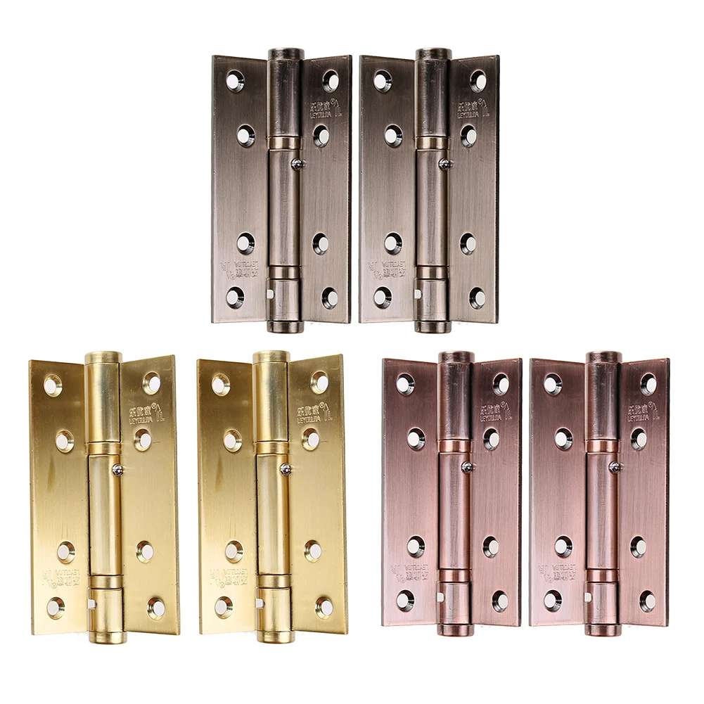  2pcs/set Stainless Steel Cabinet Closet Door Hinges 90 Degree Self Closing Furniture Hardware Cupboard Hinges 