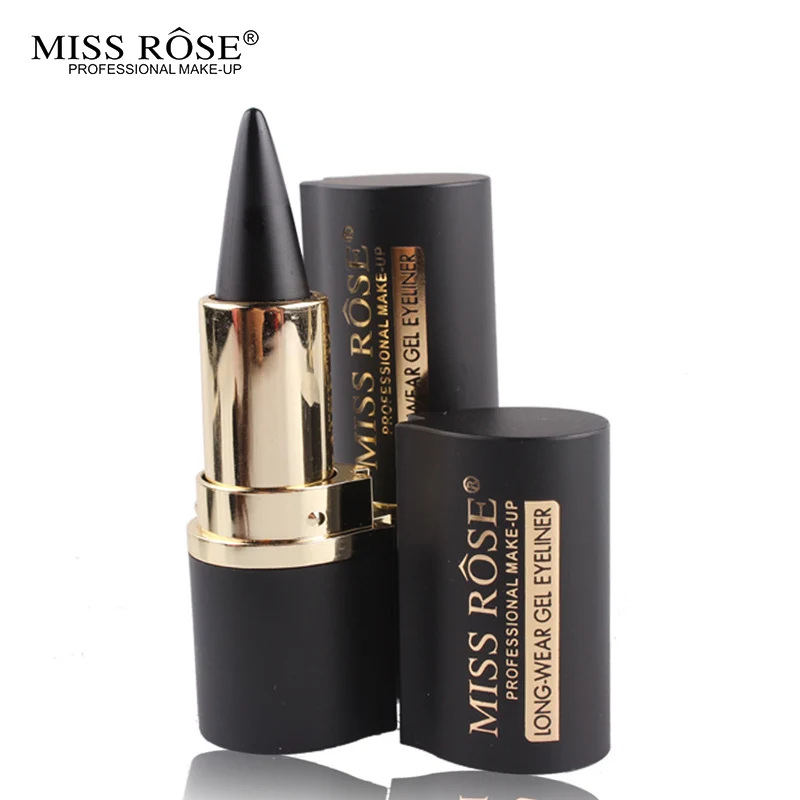 MISS ROSE Brand Black Eyeliner Matte Waterproof Long Lasting Easy to Wear Eye Liner Gel Quick Dry Natural Makeup Eyeliner setsz3