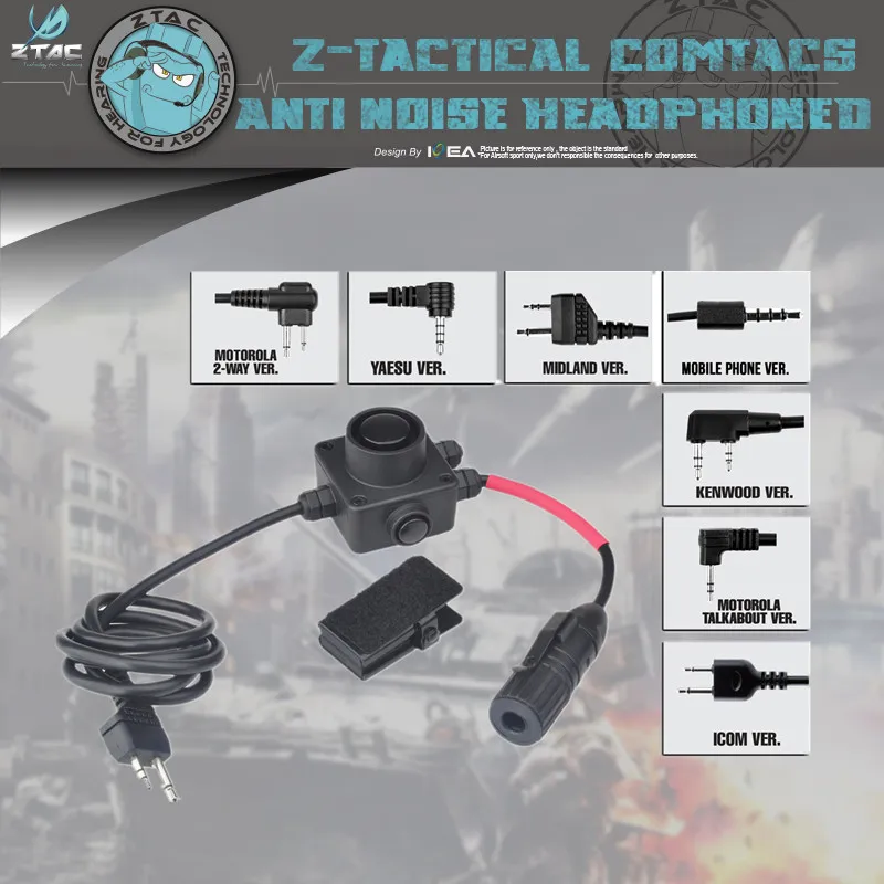 

Cb Radio Dmr Telsiz Element Airsoft Z-tactical Headset Ptt Z134 Combat Series Push-to-talk Assembly Microphone Accessories