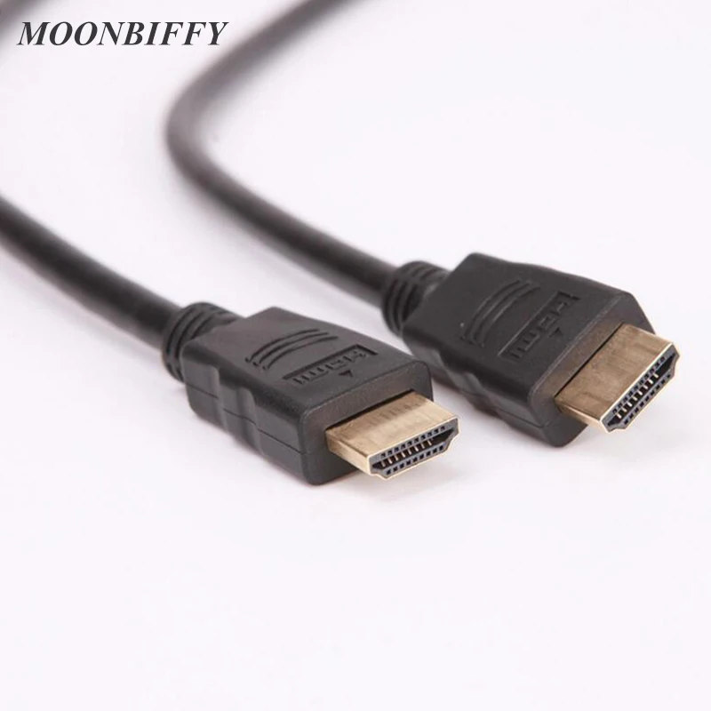 MOONBIFFY 1 м/1,5 м/3 м/5 м высокоскоростной позолоченный штекер Male-Male HDMI кабель 1,4 версия HD 1080P 3D для HDTV xbox PS3 компьютера