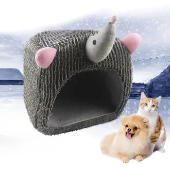 

HEYPET Hedgehog Styling Cat Bed Pet House Soft Cat Mat Dog Bed for Small Dogs Cats Nest Winter Warm Sleeping Bed Puppy Mat