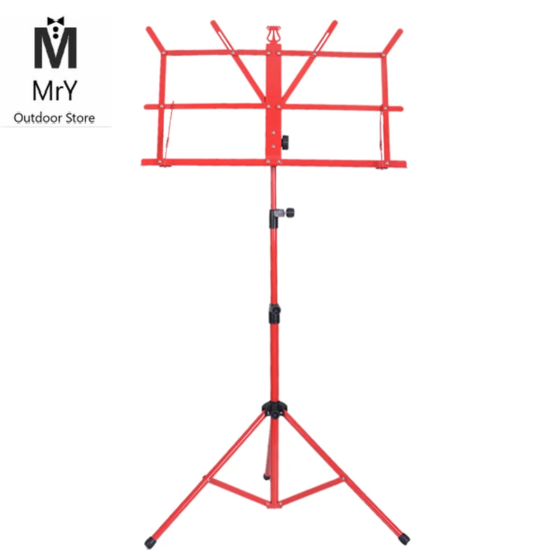 MrY складная металлическая Музыкальная подставка держатель легкий лист складной с водонепроницаемой сумкой для переноски гитарные части и аксессуары 7 цветов