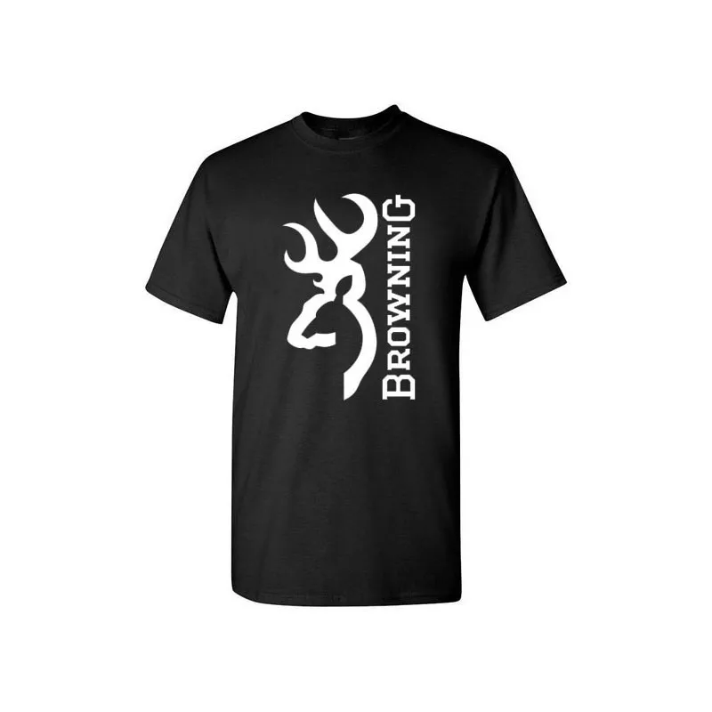 Men Cotton T Shirt Browning Firearms Verticallogo Graphic Men Cotton T Shirt Browning Firearms