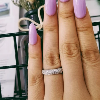 

Solid Real Luxury! 925 Sterling Silver Ring Set Wedding Ring Engagement Fashion Ring for bridal women moonso jewelry lr3400as