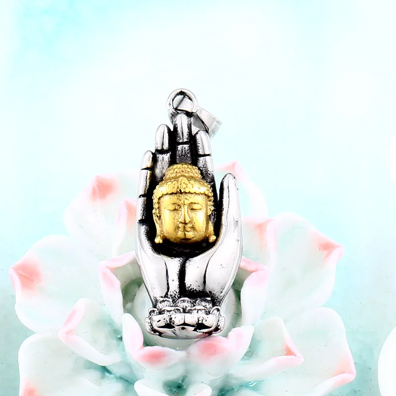 BEIER пальма и золото Будда Vinayaka Винтаж Ганеша индийские ювелирные изделия в стиле буддизма для женщин мужчин ожерелья оптом BP8-407