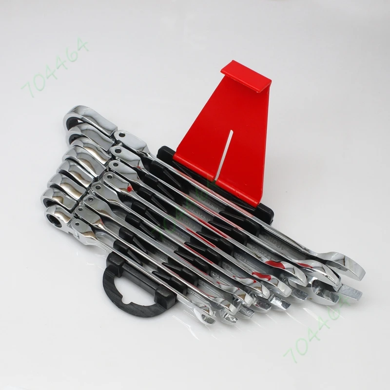 

8 Piece Dual use 8mm - 19mm 180 degree Flex Head Ratcheting Ratchet Wrench Set (8mm, 10mm,12mm,13mm,14mm,15mm,17mm,19mm))