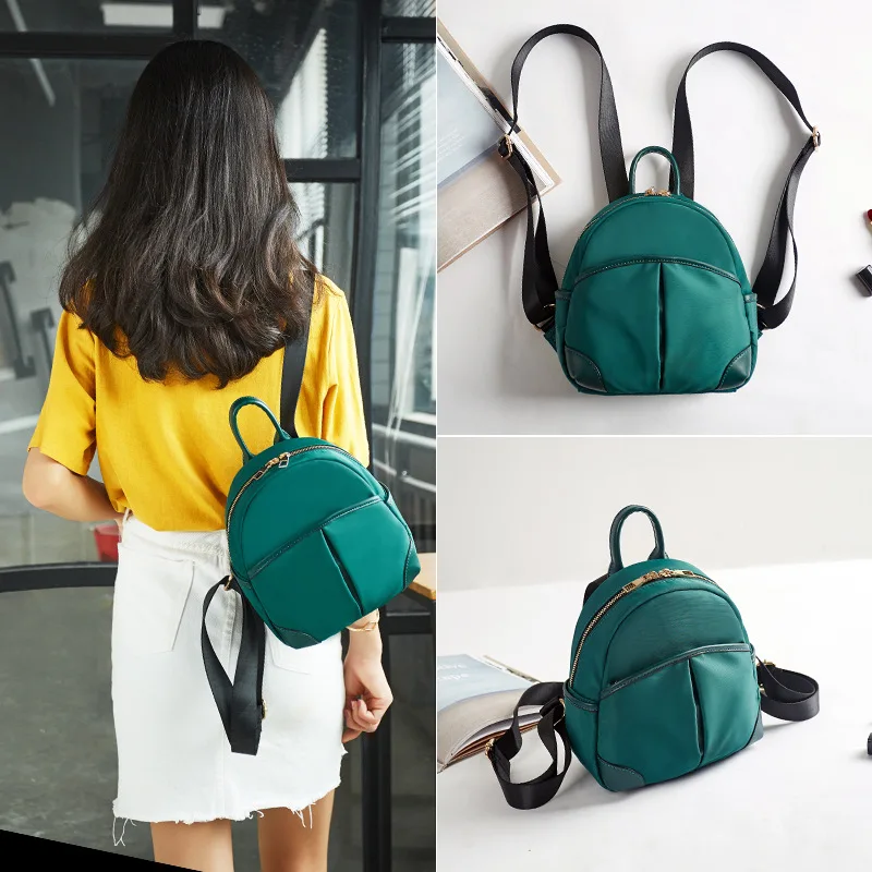

Femalebag 2018 New Women's Fashion Lady Shoulders Packet Han Edition Pure Color Fashion Female Package Mini Backpack Bookbag