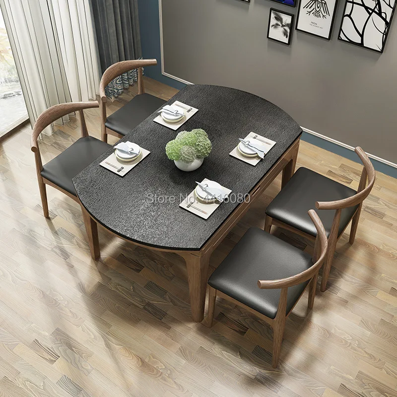 Firestone Retractable Dining Table Small Unit Nordic Dining Table Round Folding Dining Table Oak Firestone Retractable Dining Table Small Unit Nordic Dining Table Round Folding Dining Table Oak