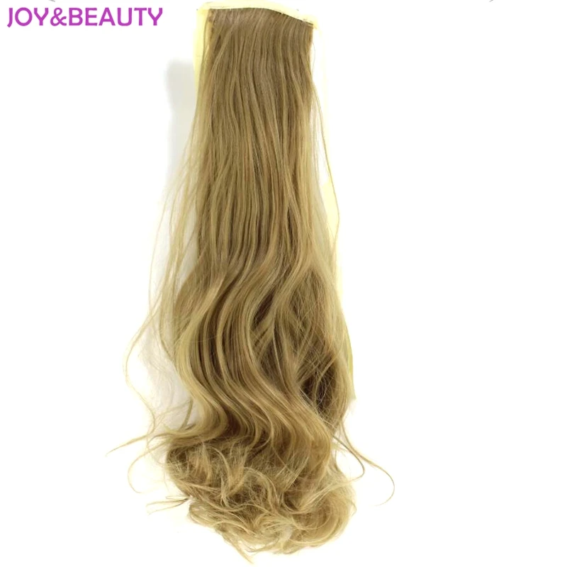 JOY& BEAUTY, высокотемпературное волокно, синтетические волосы, волнистые, конский хвост, 22 дюйма, длинные, 100 г, женские волосы для наращивания, шиньон, волосы пони