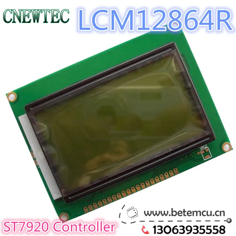 1 шт. LCM12864R 128x64 точек Графический желтый и зеленый цвета Цвет Подсветка ЖК-дисплей Дисплей модуль ST7920 контроллер
