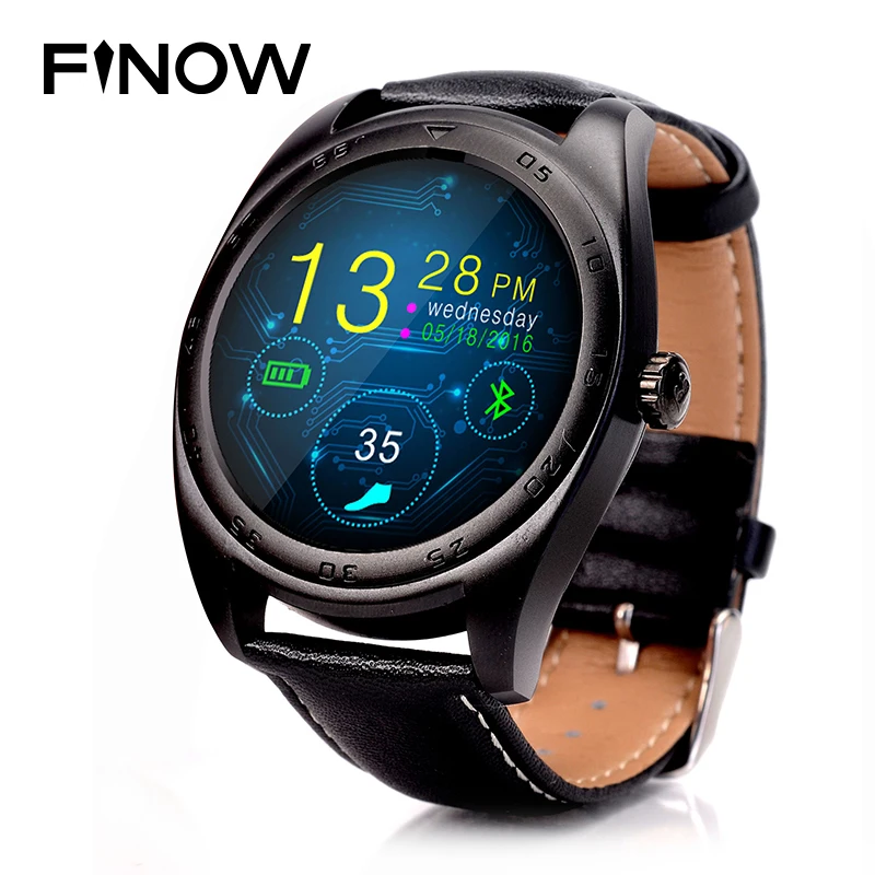 Finow K89 Смарт часы Круглый Экран 1 2 дюйма ips Smartwatch монитор сердечного ритма Bluetooth с
