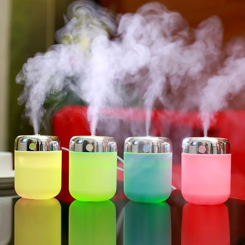 

Lovely Mini Electric Atomizing Humidifier Aroma Diffuser Colorful Change Light USB Power Supply Mute air humidifier Machine