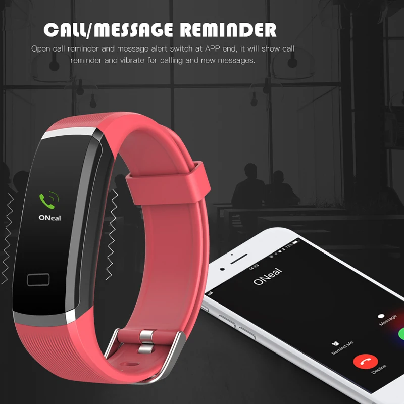 Lerbyee GT101 Fitness Tracker Sleep Monitor Heart Rate Monitor Smart Bracelet Bluetooth Calories Sport Men for iOS Android Gifts