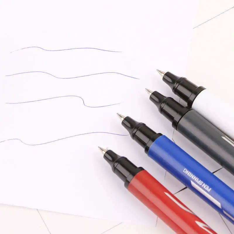 Нескользящие покрытием спиннинг шариковая ручка Роллинг палец вращающийся игры игр с синими чернилами школьные принадлежности
