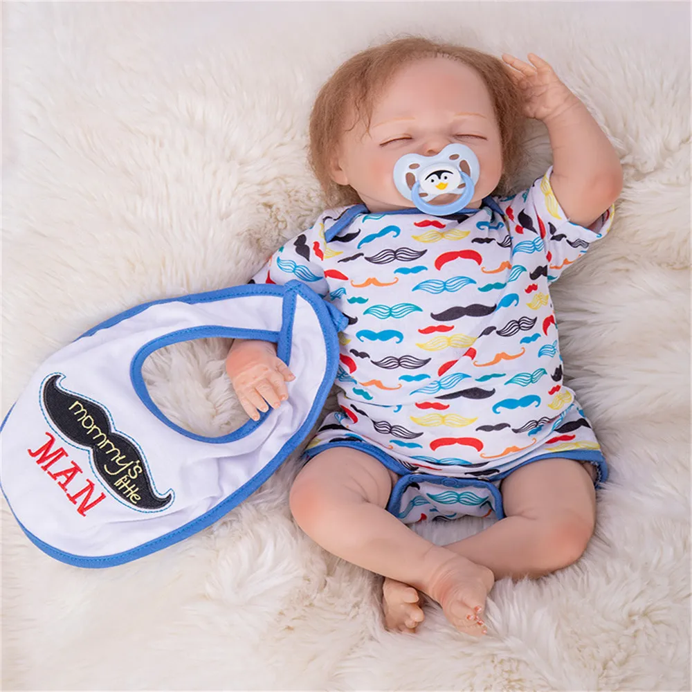 

SanyDoll 18 inch 46 cm Silicone baby reborn dolls, Lovely baby gift festival gifts for boys and girls birthday gifts