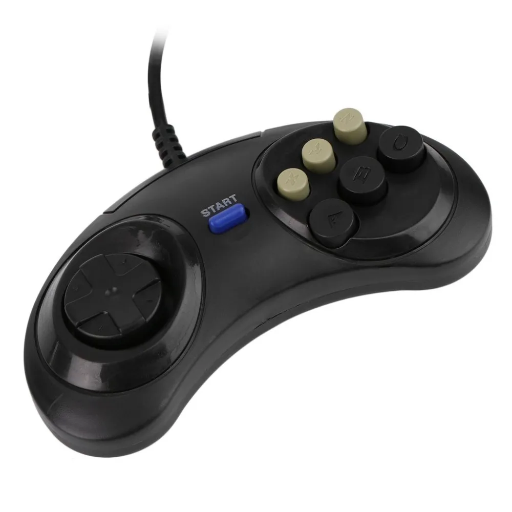 Шесть кнопок игровая ручка командная площадка черный геймпад для sega Megadrive для Mega Drive Deluxe Drive Wonder Mega джойстик