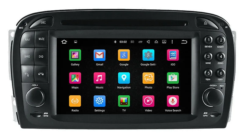 Clearance Android 8.0 Car DVD Player for Mercedes Benz SL R230 2001-2004 with GPS Navigation Radio BT SD WIFI Video Stereo 4Core 4G+32G 1
