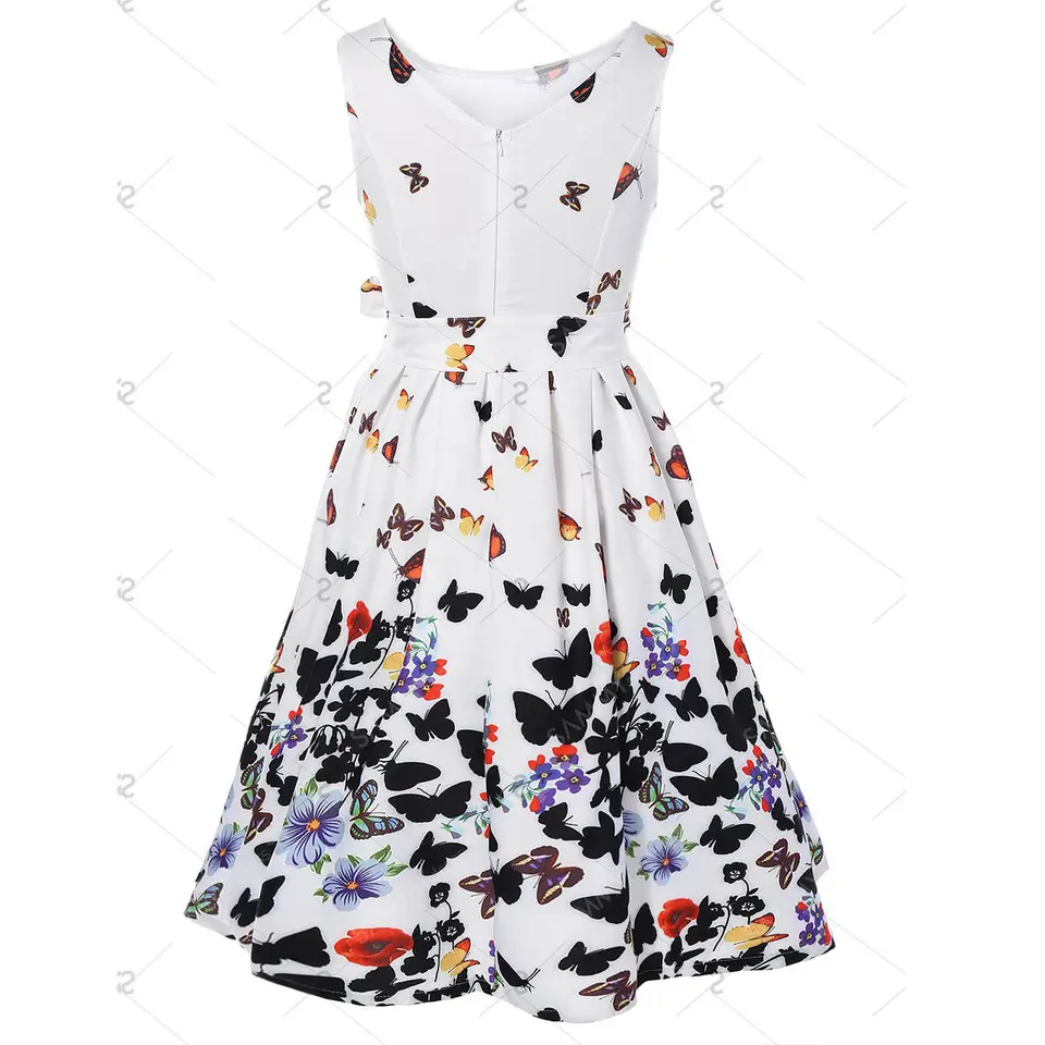 LILIHOT Frauen Partykleid Weinlese Schwingen 50S Hausfrau Beil/äUfiges Abend Party Abschlussball-Kleid /ÄRmellos Vintage Festlich Abendkleider Cocktailkleid Ballkleid Lang Brautjungfern Kleid