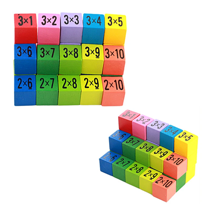 Монтессори Обучающие Детские деревянные игрушки 99 Таблица размножения математические арифметические Обучающие приспособления детские игрушки для детей