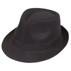 Черный Fedora плотная Шляпа аксессуар для бандитский Необычные платья