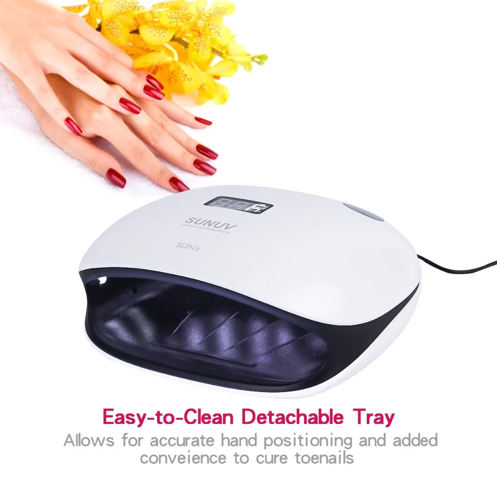 

SUNUV SUN4 Lamp For Nails And Gel Polish Lamp 48W UV LED Light Nail for Fast Curing Gel Polish with Timer Auto Sensing