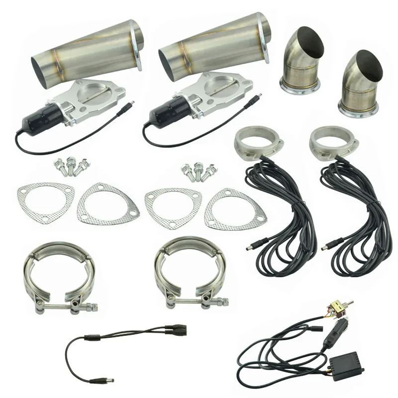 2.25 Inch Exhaust Cutout Stainless Steel Y Headers Catback Pair Manual