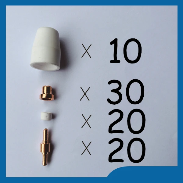 PT31 LG40 Plasma Electrode Tip Nozzle Accessory Consumable Fit CUT40 CUT30 80pcs
