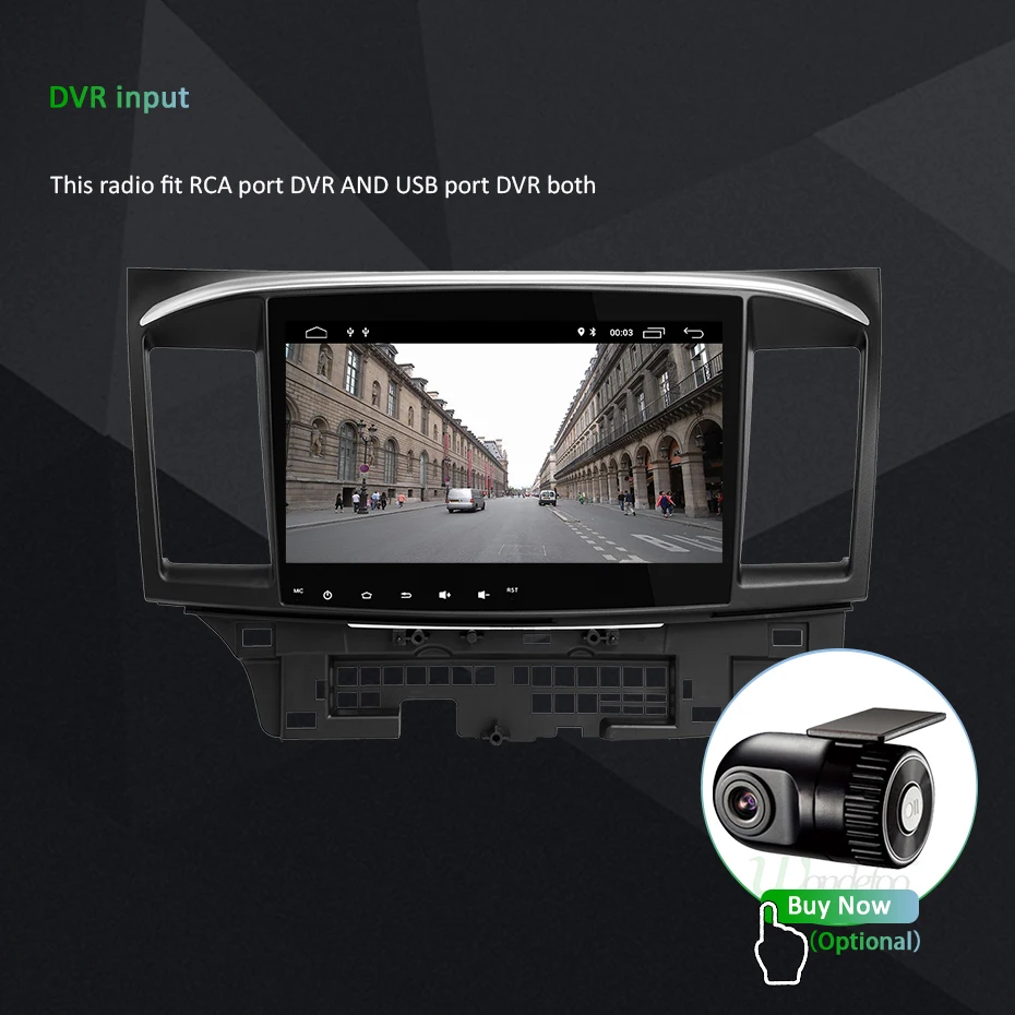 Discount 10.1" DSP IPS screen RAM 4G 64G Android 9.0 2 din GPS For MITSUBISHI LANCER radio navigation stereo receiver no DVD PLAYER 28