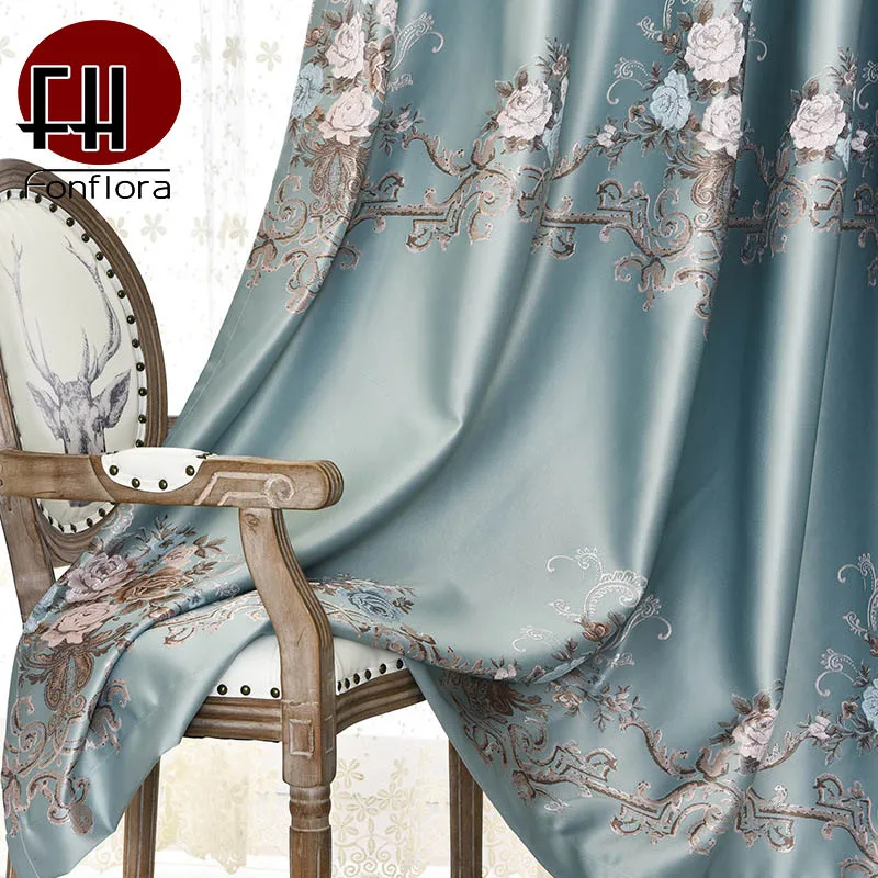 Rideaux occultants en soie | Jacquard de haute précision pour salon chambre à coucher, rideaux de porte à fenêtre modernes, traitement panneau personnalisé