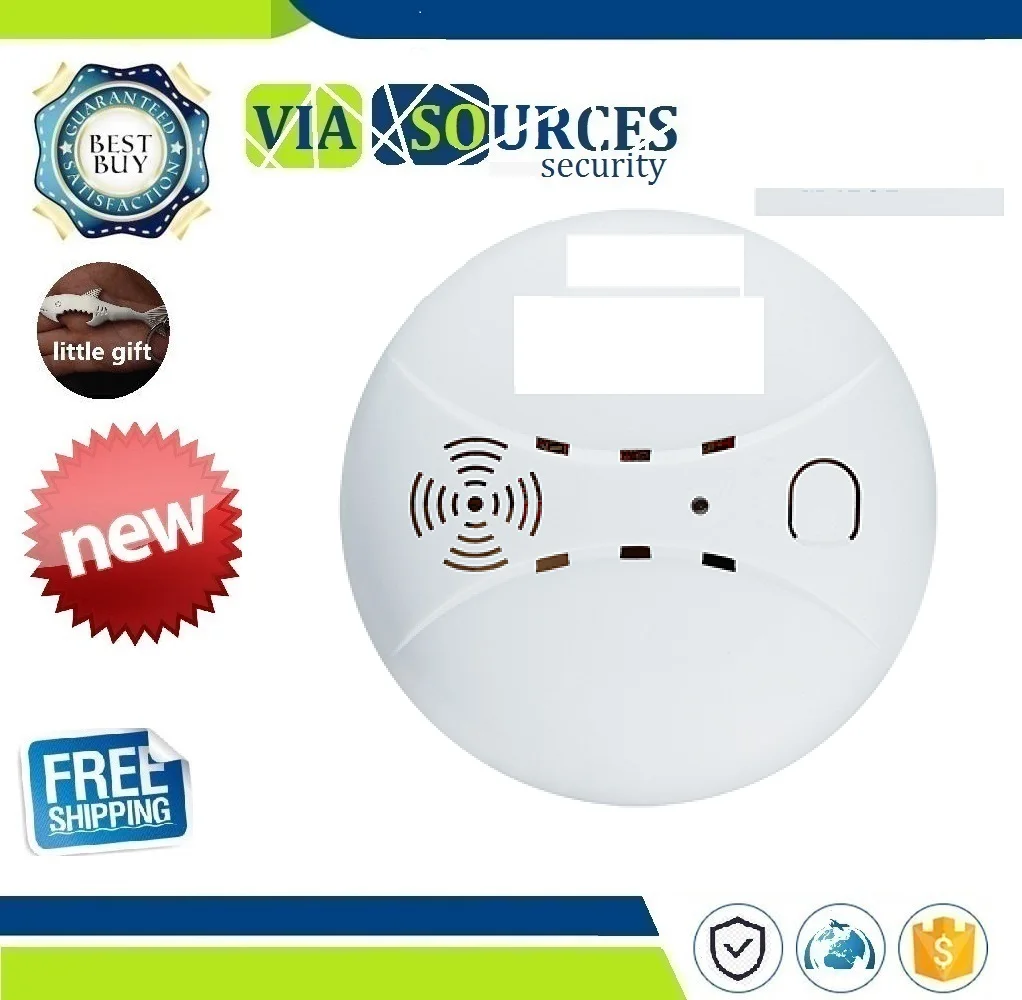 

Free Shipping!NEW Hot Wireless Smoke Fire Leakage Detector Sensor 433MHz For Our GSM PSTN office home security Alarm System