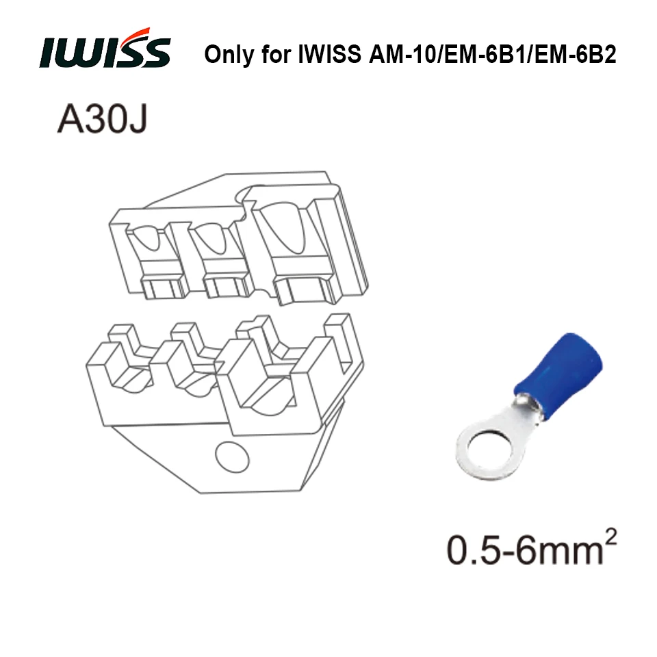 

IWISS Jaws only for AM-10 Pneumatic Crimping Tools EM-6B1/EM-6B2 Electrical Crimping Tools A30J/A30JC/A06WF2C/A04WFL/A26TW/A35WF