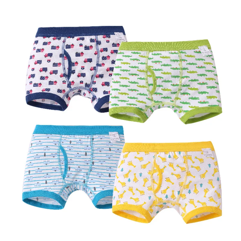 4pcs/lot Full Print Children Underwear Kids Boys Panties Boys' Brief